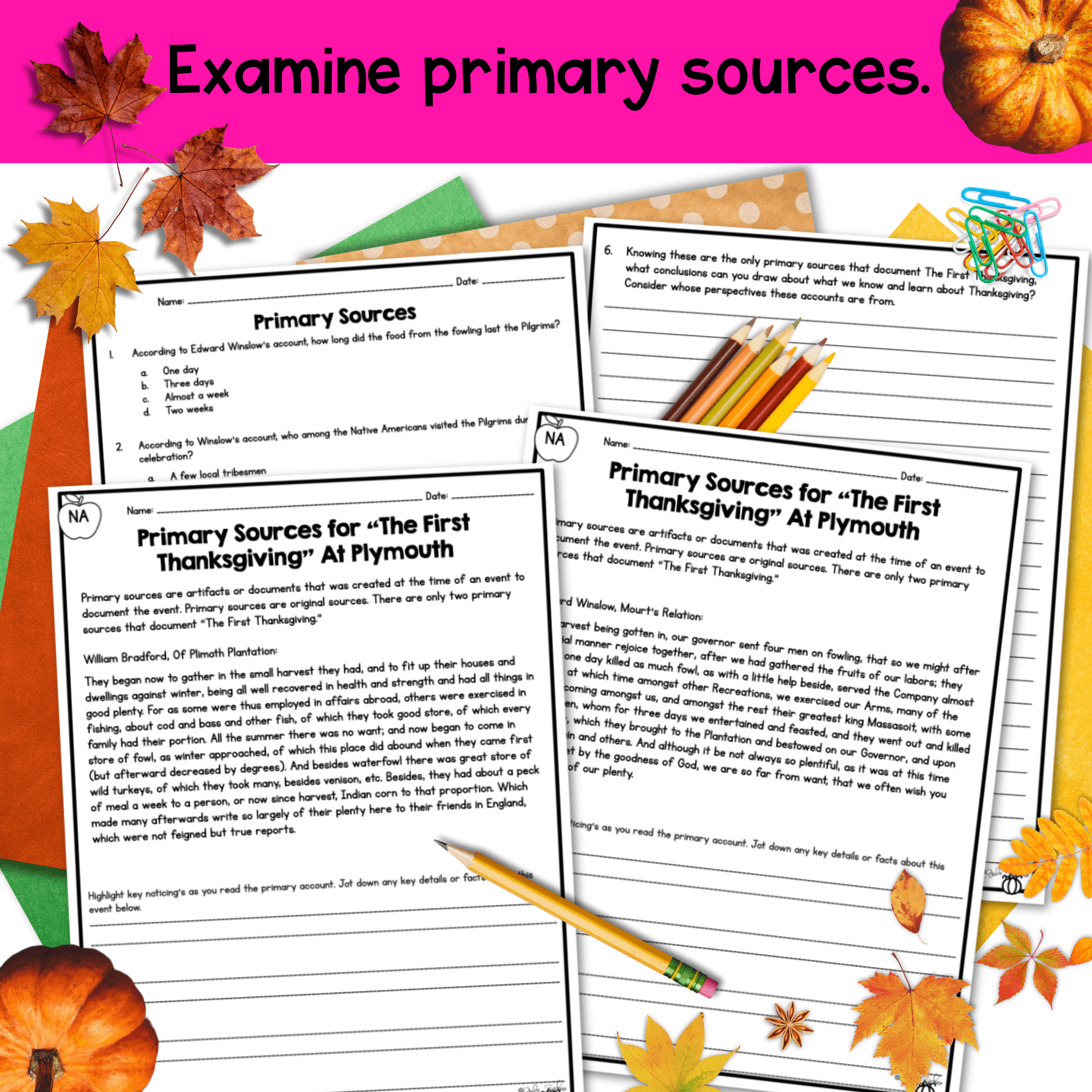 History Of Thanksgiving Reading Comprehension Middle School MagiCore