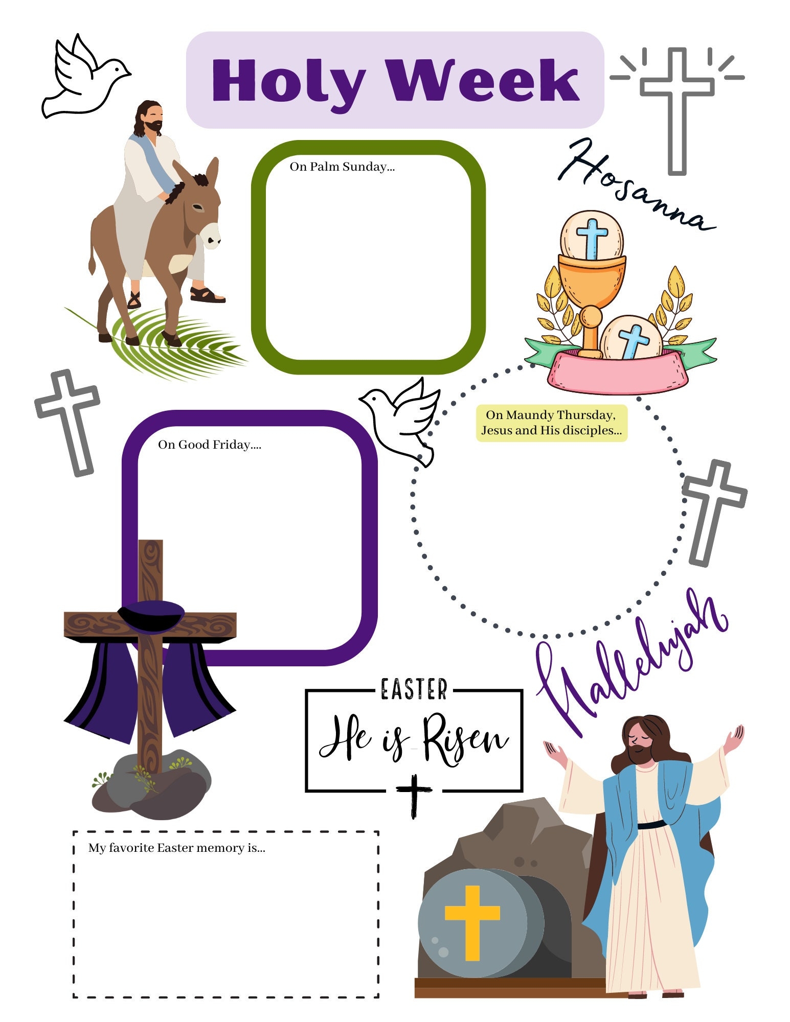 Holy Week Kids Printable Activities Easter Activities For Kids Holy Week Kids Printable Activities Easter Activities For Kids