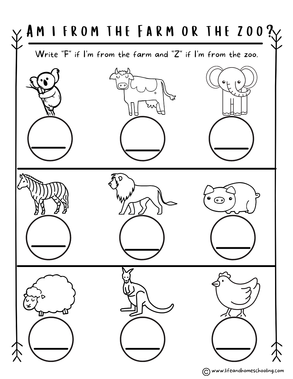 Printable Zoo Worksheets For Preschool