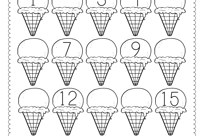 Free Kindergarten 1-20 Worksheets