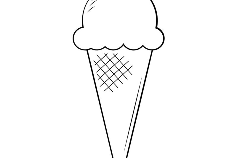 Printable Preschool Ice Cream Cone Template