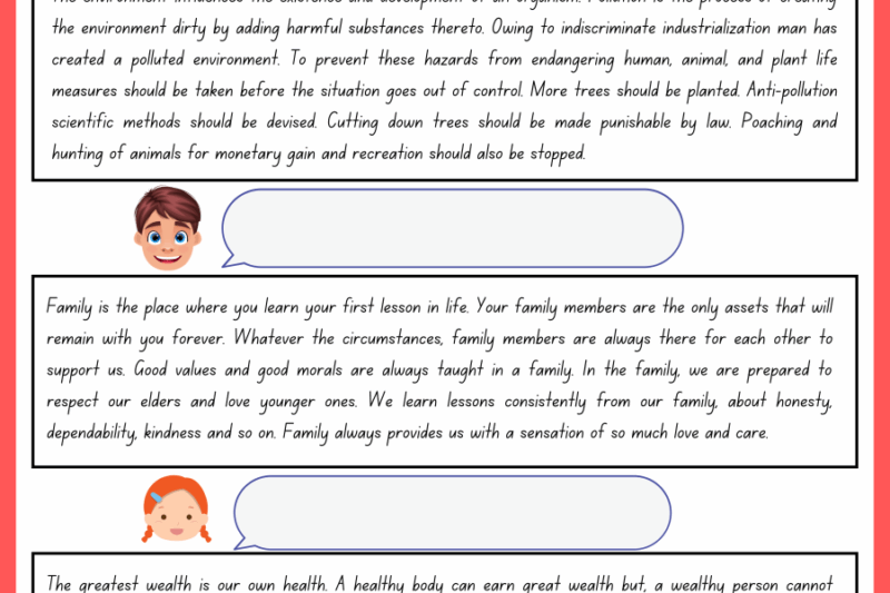 Main Idea Reading Comprehension Worksheets