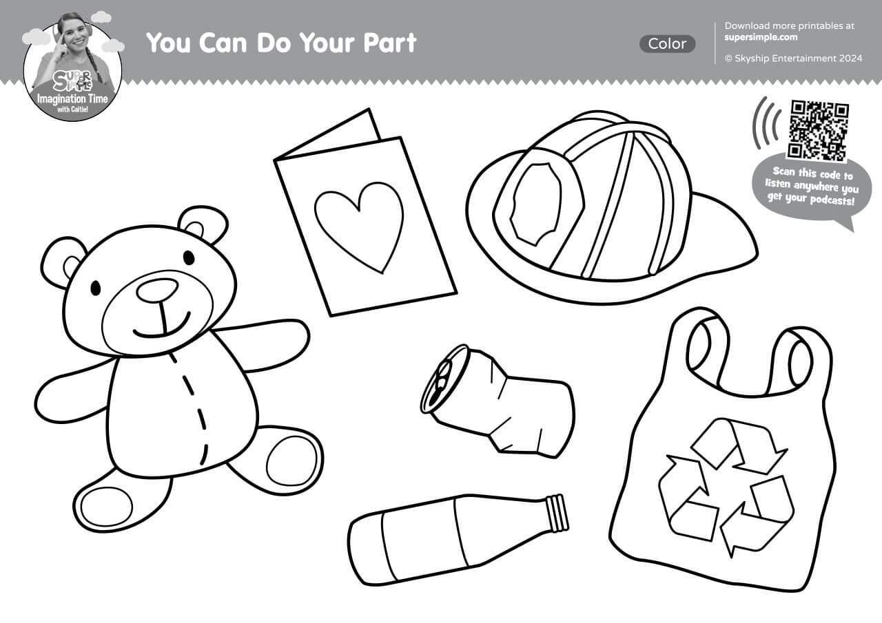 Imagination Time You Can Do Your Part Coloring Page Super Simple