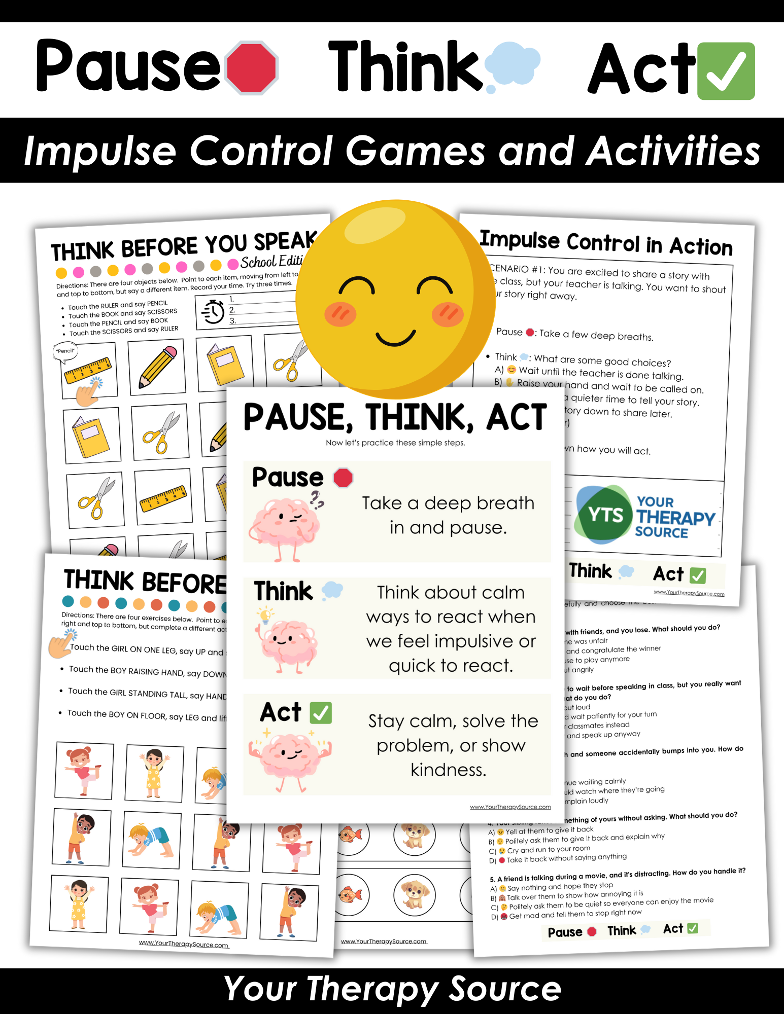 Impulse Control Worksheets Free Your Therapy Source