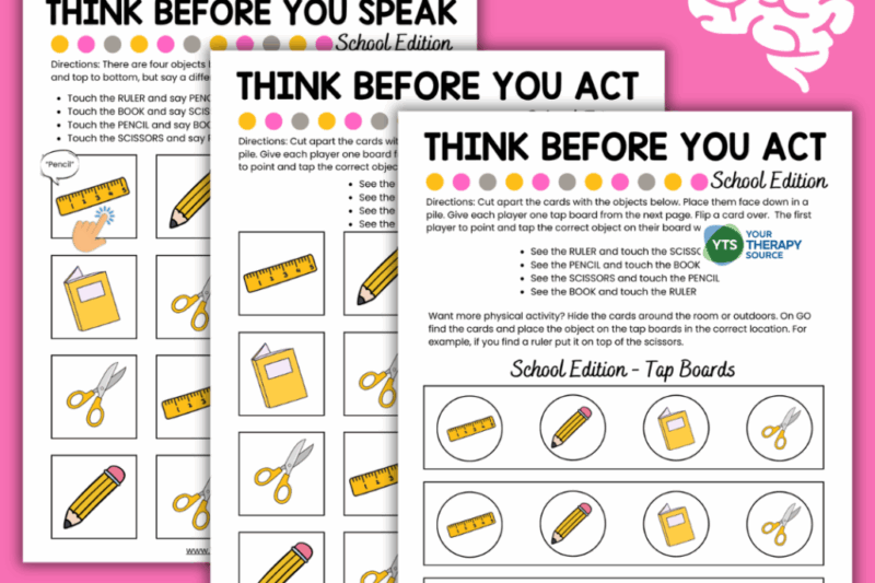 Impulse Control Free Printable Behavior Worksheets