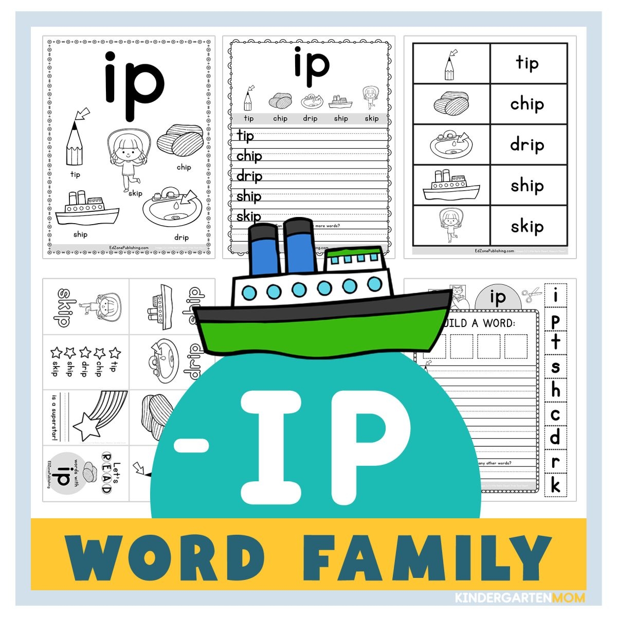 IP Word Family Worksheets Kindergarten Mom
