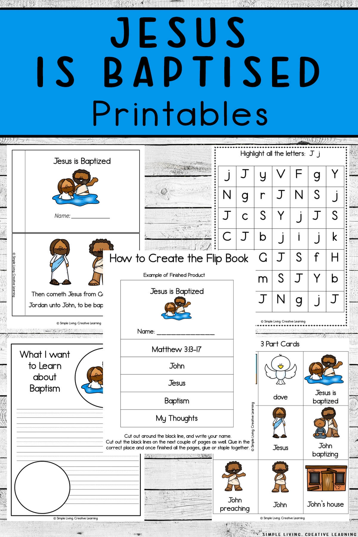 Jesus Is Baptised Printables Simple Living Creative Learning Jesus Is Baptised Printables Simple Living Creative Learning