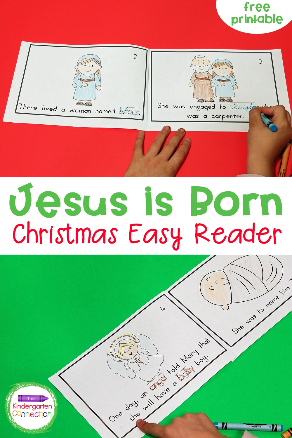Jesus Is Born Printable Christmas Emergent Reader