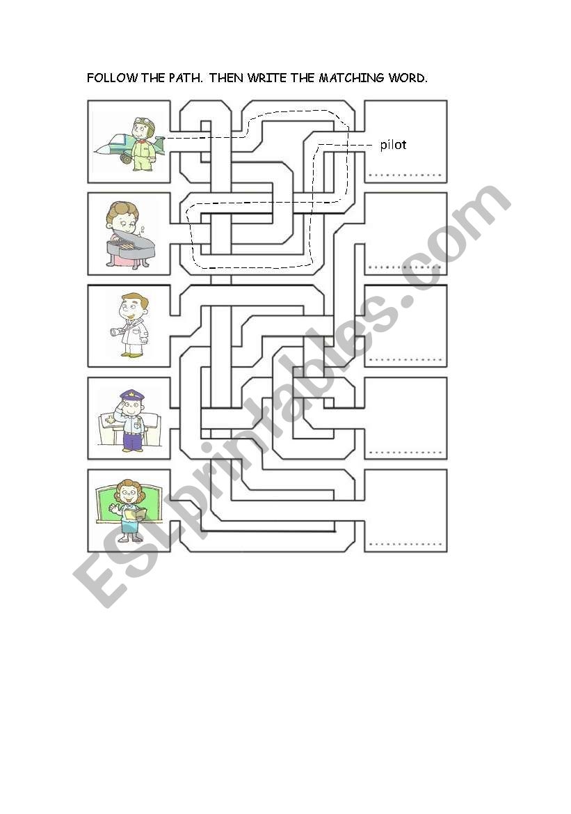 Follow The Maze Worksheet Follow The Maze Worksheet