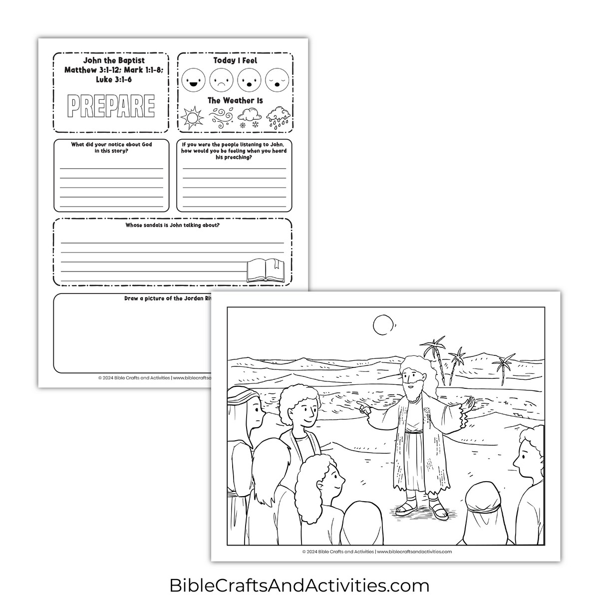 Free Printable John The Baptist Worksheets Free Printable John The Baptist Worksheets