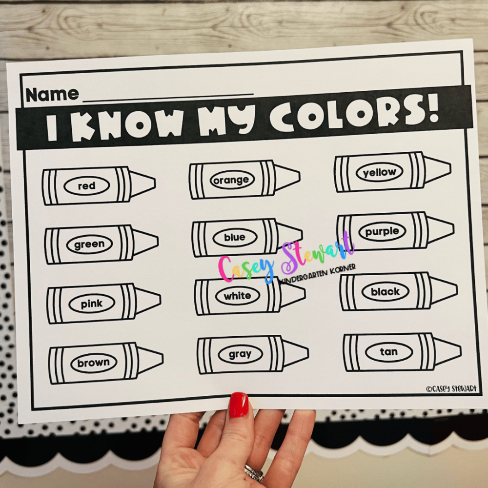 Jumbo Crayons Color Word Wall Kindergarten Korner A Jumbo Crayons Color Word Wall Kindergarten Korner A