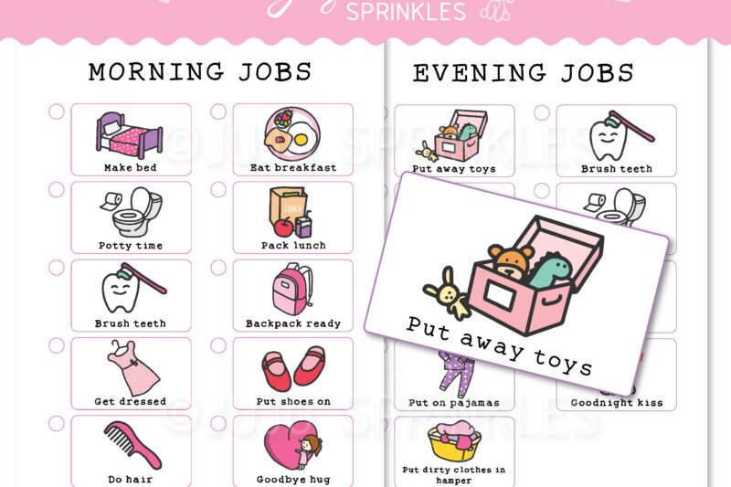 Printable Chore Chart For Preschoolers Girls