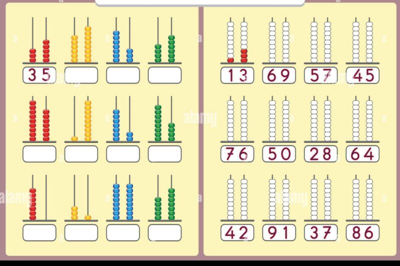 Abacus Math Worksheets For Kindergarten