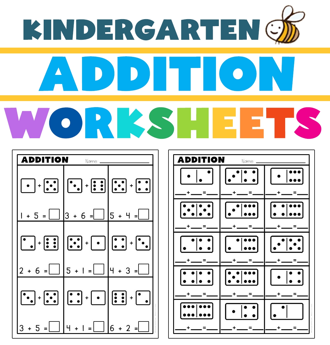 Addition Free Worksheets For Kindergarten