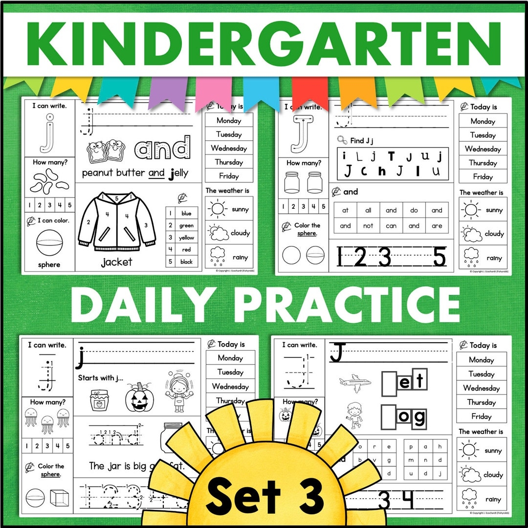 Kindergarten Daily Math Worksheets