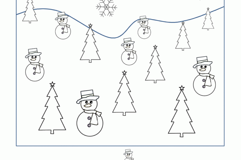 December Math Worksheets Kindergarten