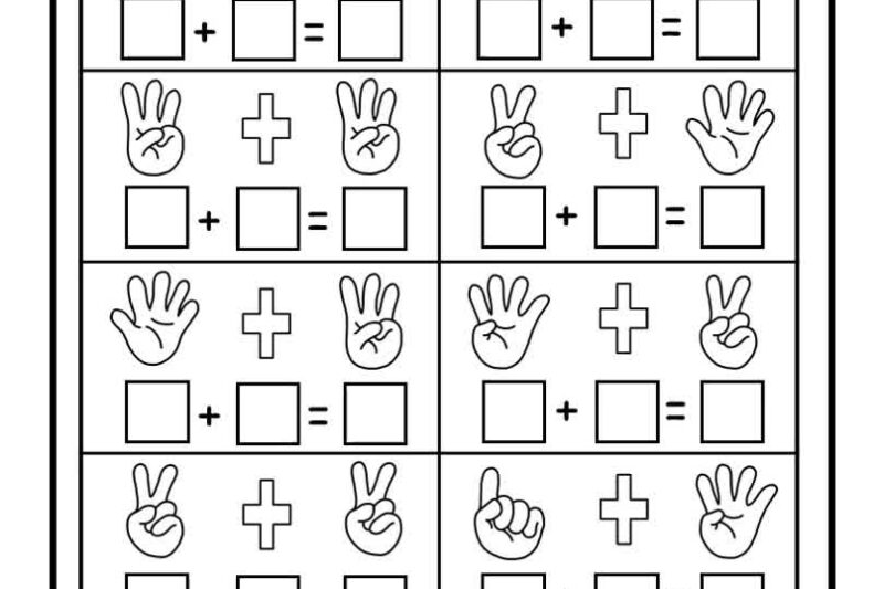 Addition Kindergarten Math Worksheets