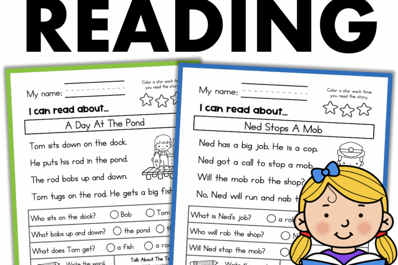 Early Childhood Reading Comprehension Worksheets