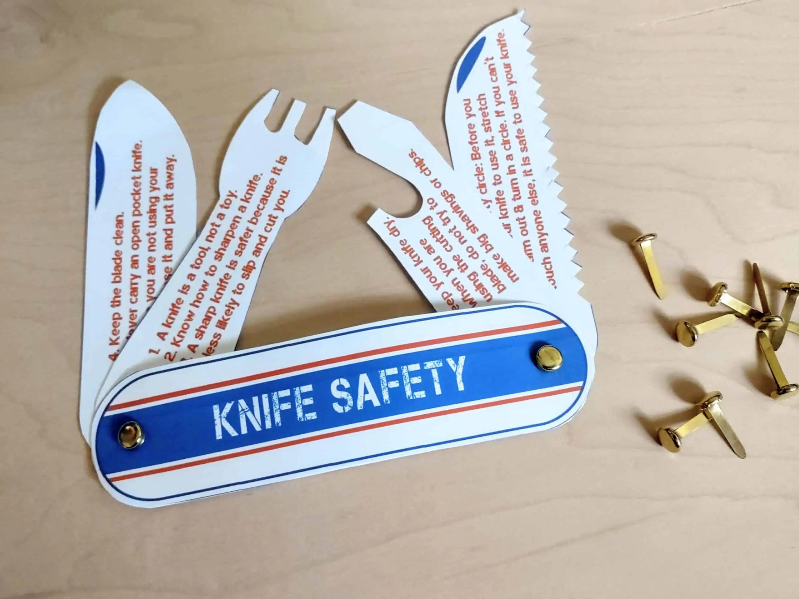Knife Safety Pocket Knife Printable Ultimate Scouts