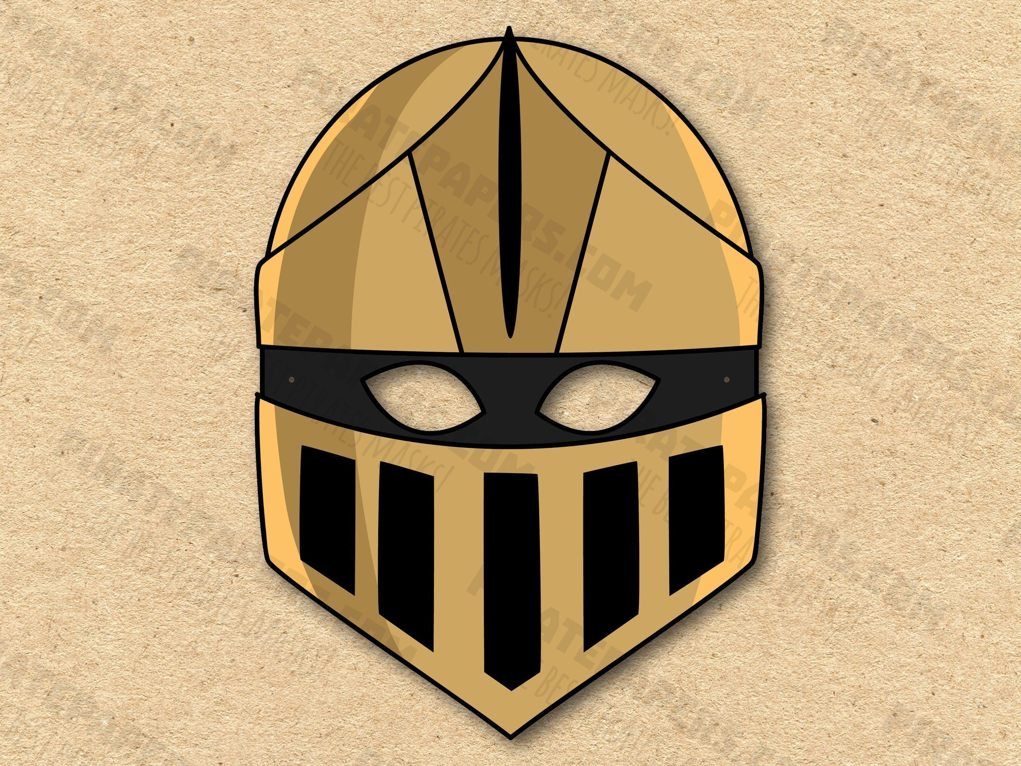 Knight Mask Printable Paper DIY For Kids And Adults PDF Template Instant Download For Birthdays Halloween Party Costumes 