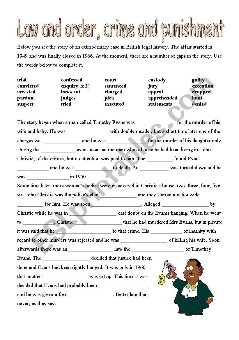 Law And Order Crome And Punishment ESL Worksheet By Borna