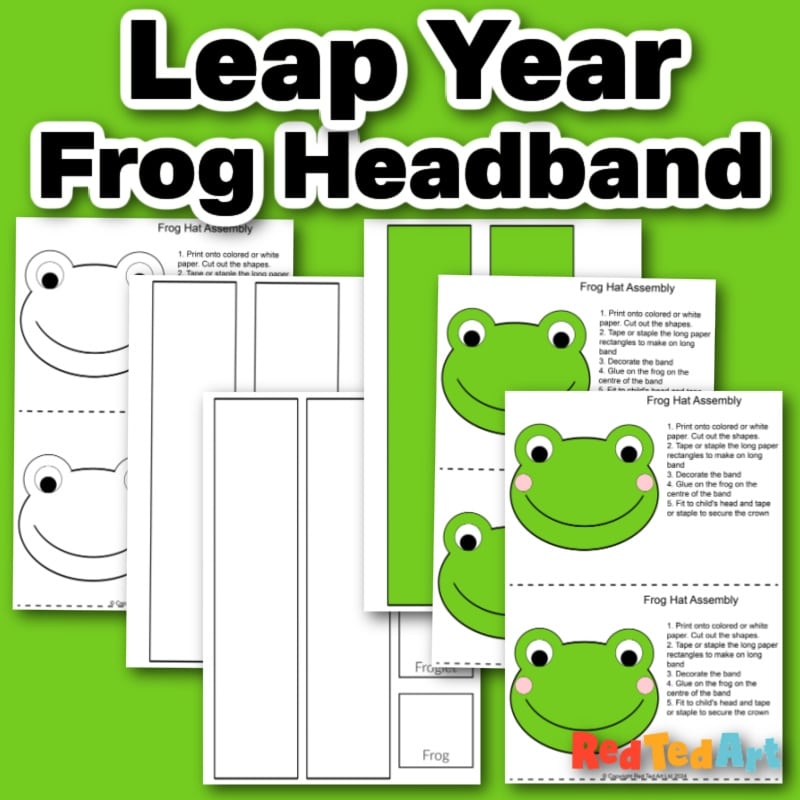Leap Year Frog Headband For Preschoolers Red Ted Art Leap Year Frog Headband For Preschoolers Red Ted Art