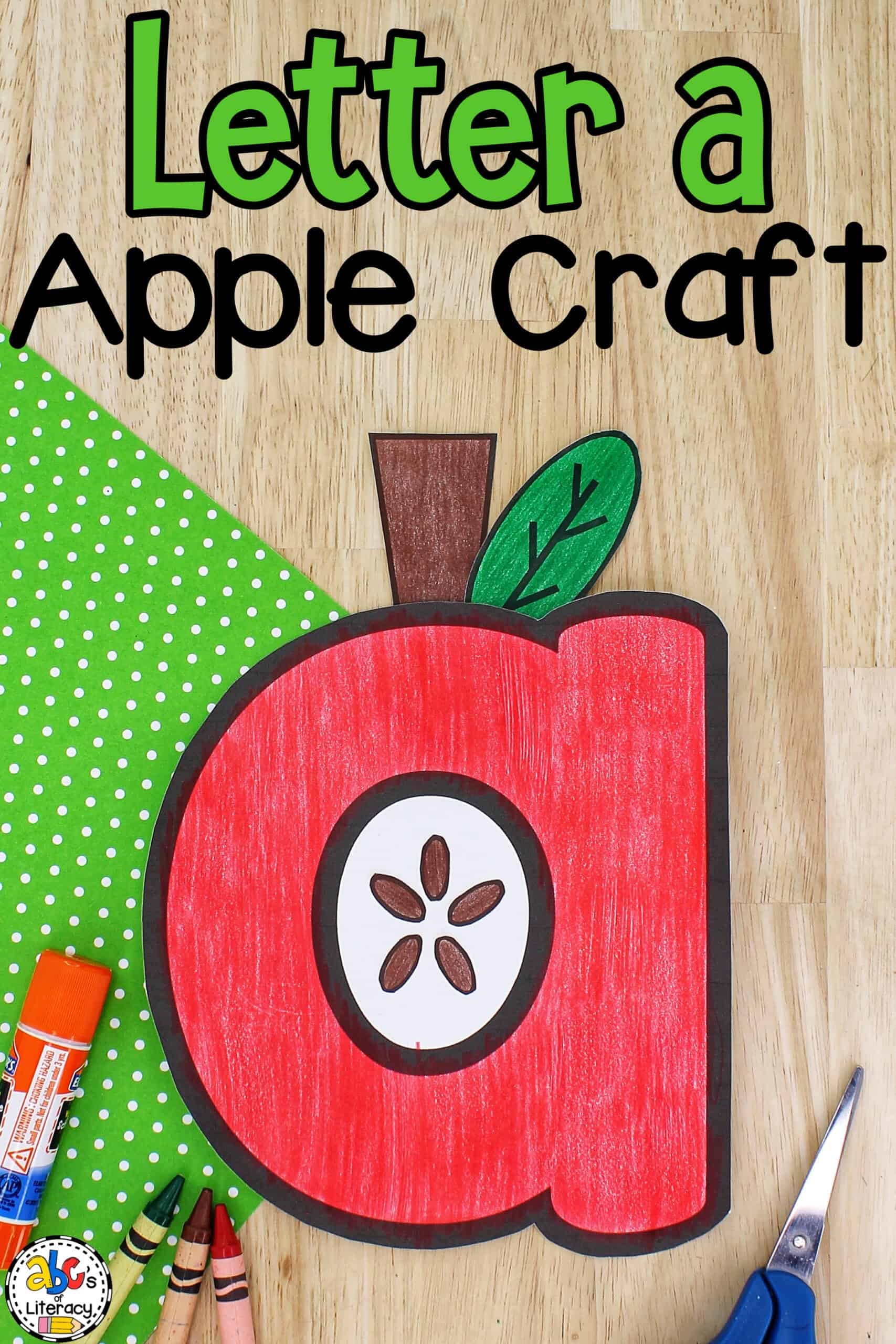 Letter A Apple Craft Lowercase Letter Recognition Activity