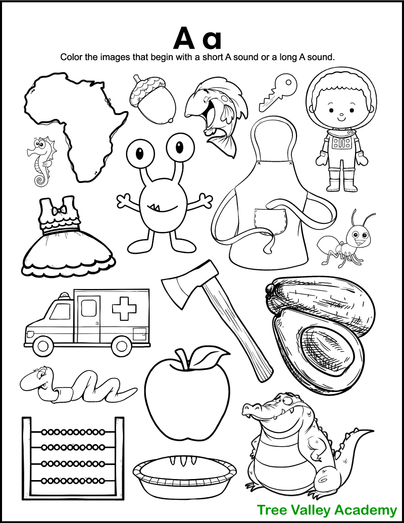 Letter A Sound Worksheets Tree Valley Academy Letter A Sound Worksheets Tree Valley Academy