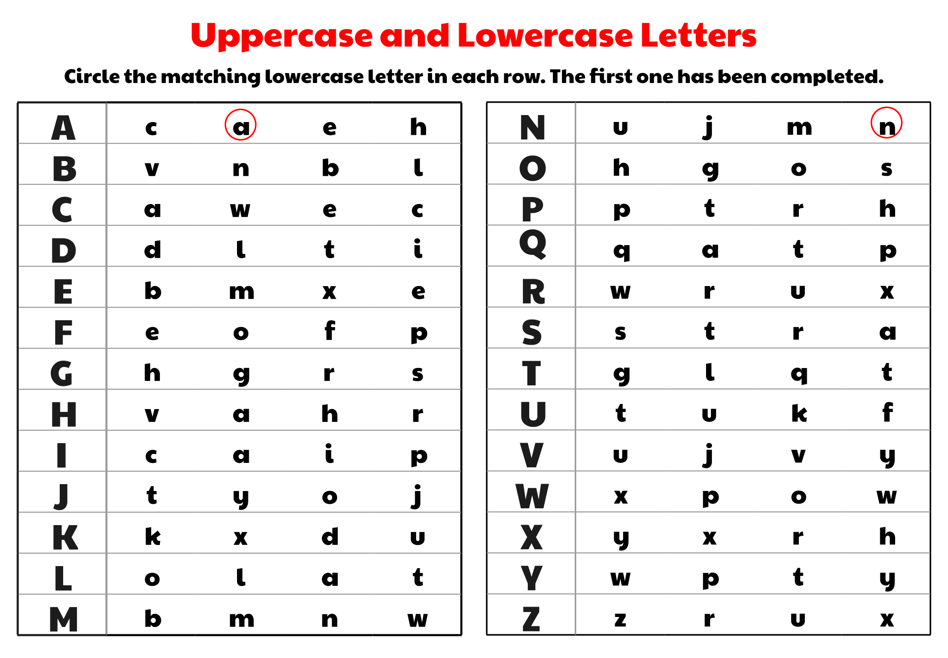 Alphabet Mixed Up Worksheet