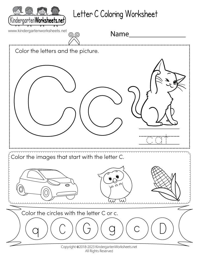 Letter C Coloring Worksheet Free Printable Digital U0026 PDF Letter C Coloring Worksheet Free Printable Digital U0026 PDF