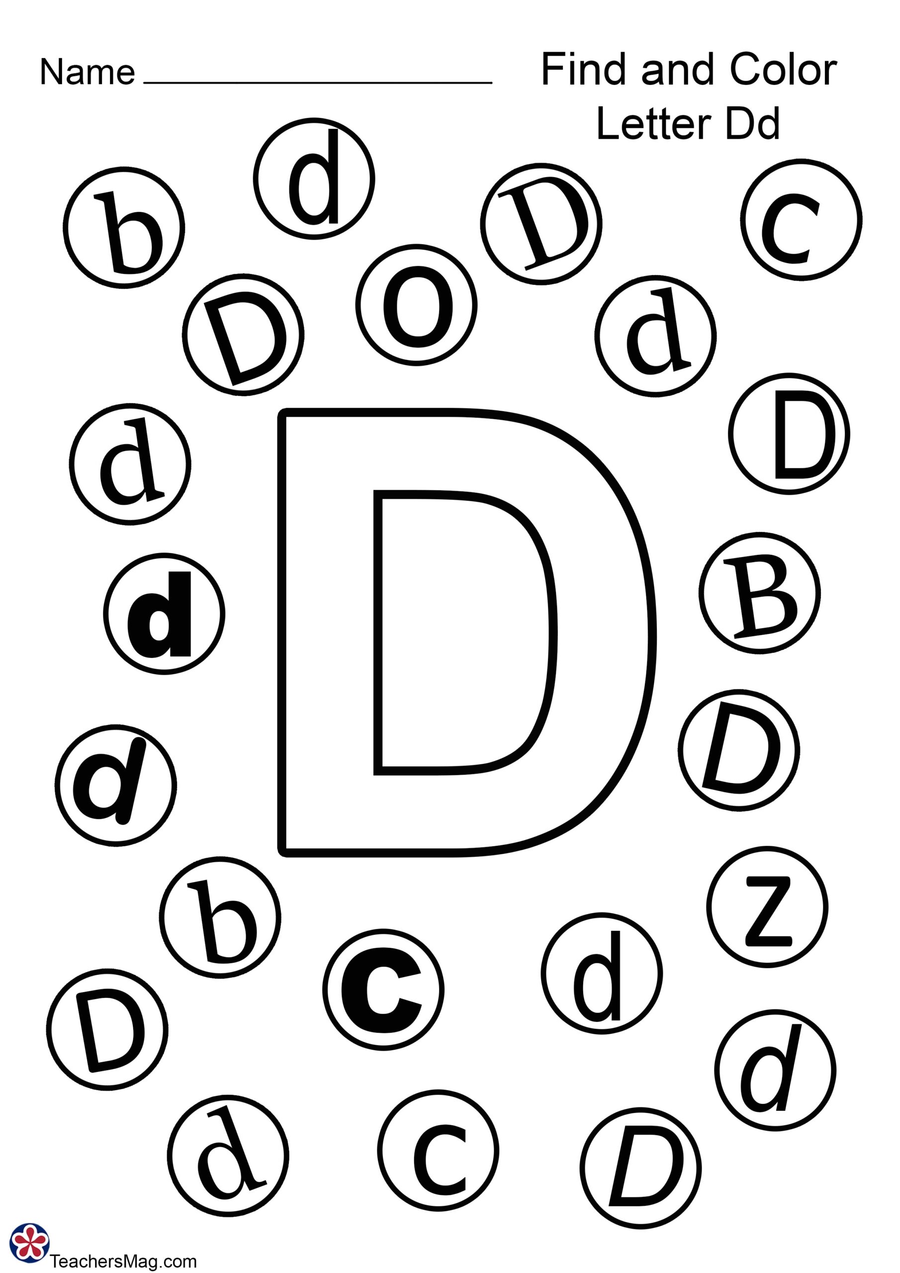 B And D Printable Worksheets Kindergarten