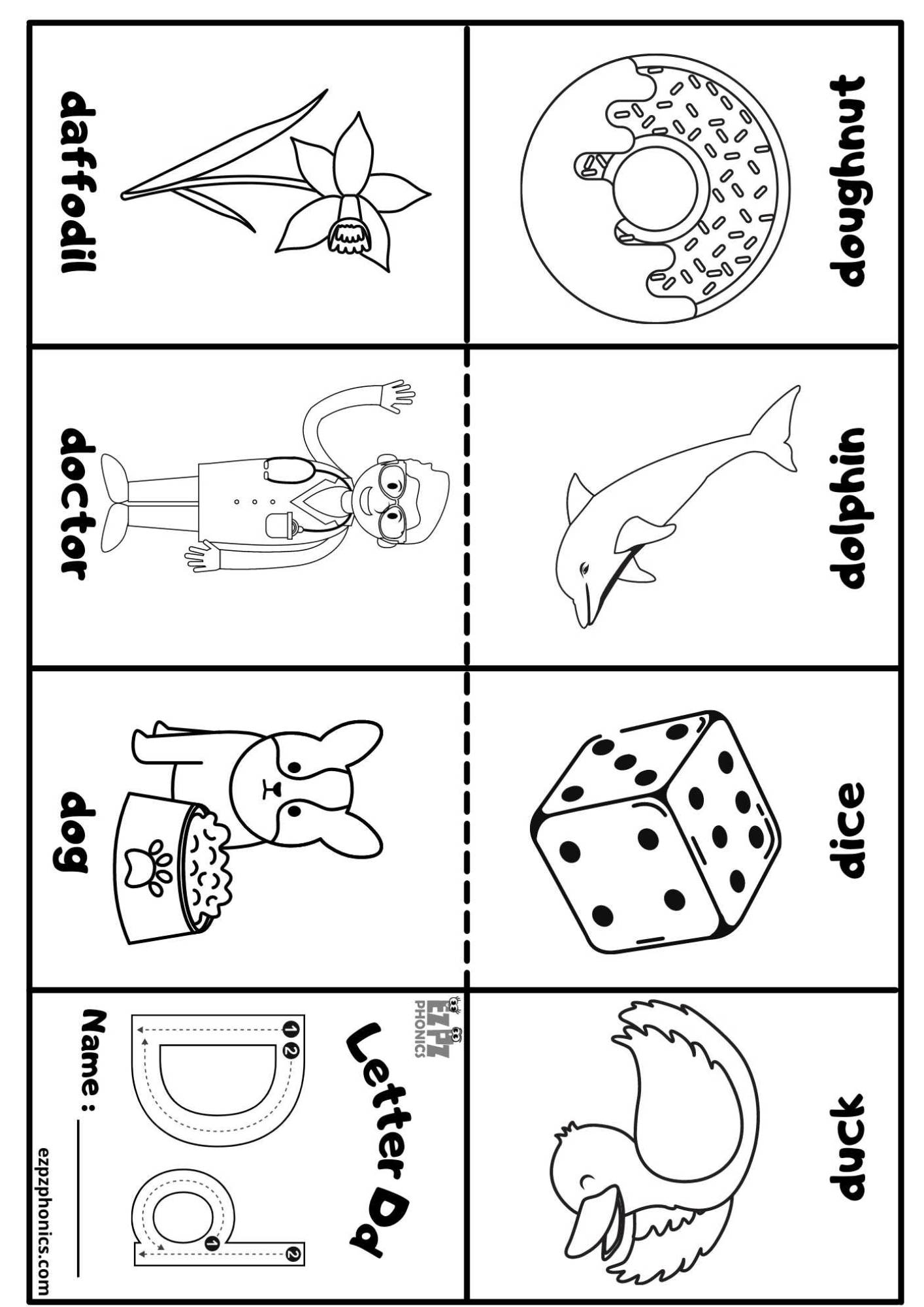 Letter D Preschool Printable