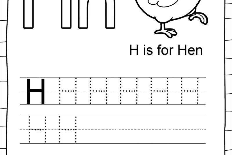 Free Printable Letter H Tracing Worksheets