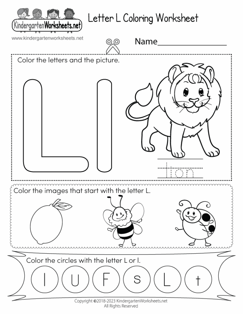 Free letter l worksheets for kindergarten worksheets template free
