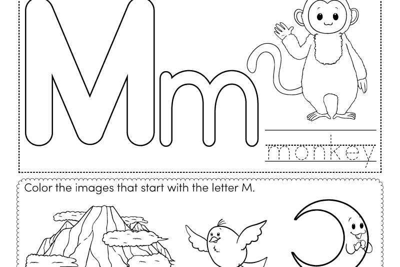 Letter M Worksheets For Kindergarten Free