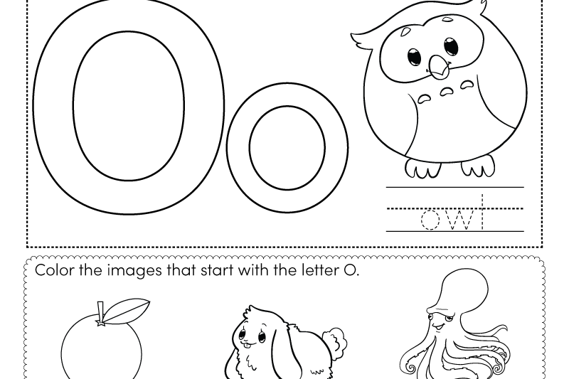 Free Letter O Worksheets For Kindergarten