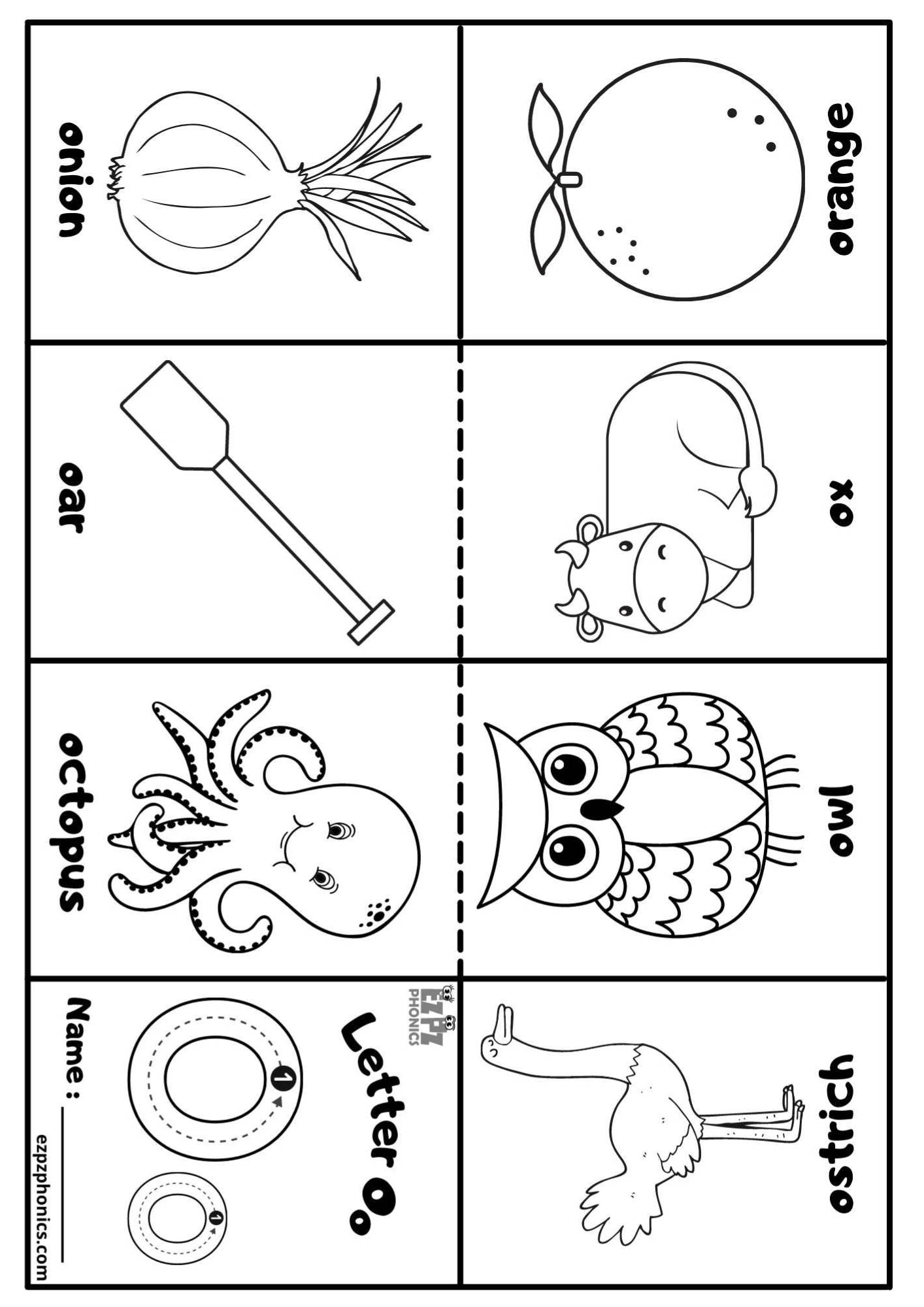 Free Letter O Worksheets For Kindergarten