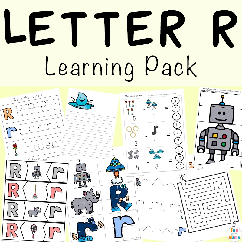 Letter R Maze Worksheets Preschool