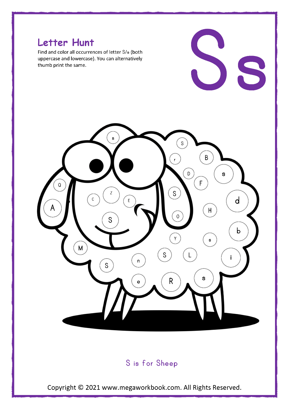 Free Printable Letter S Preschool Worksheets