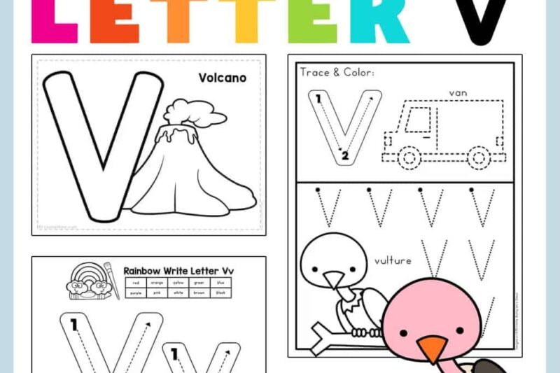 Free Printable Letter V Worksheet