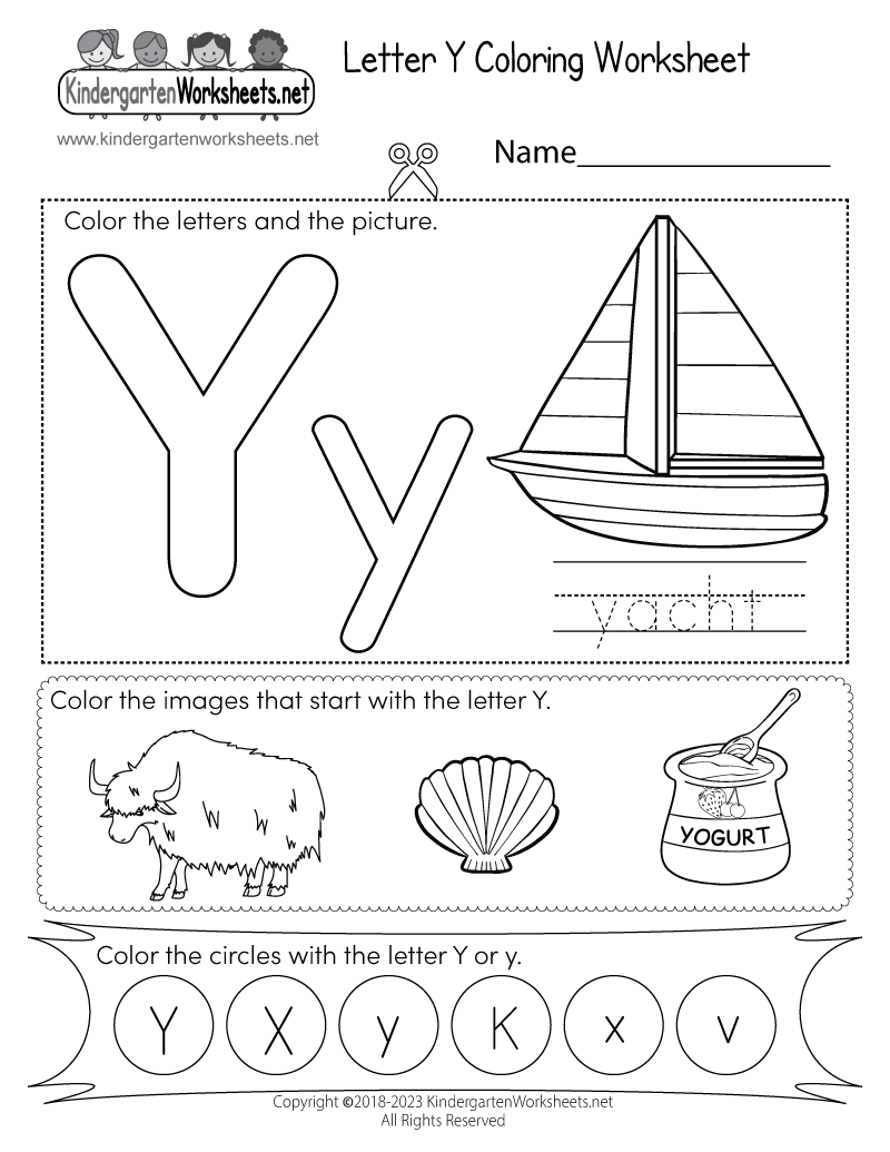 Letter Y Preschool Printables