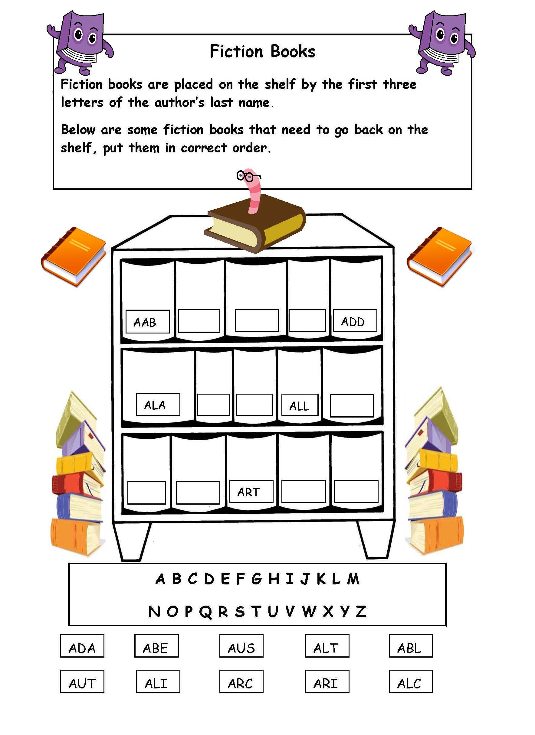 Library Activities For Kindergarten Worksheets Library