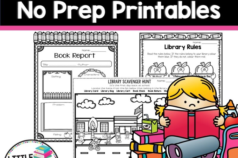 Library Skills Worksheets Free Printables