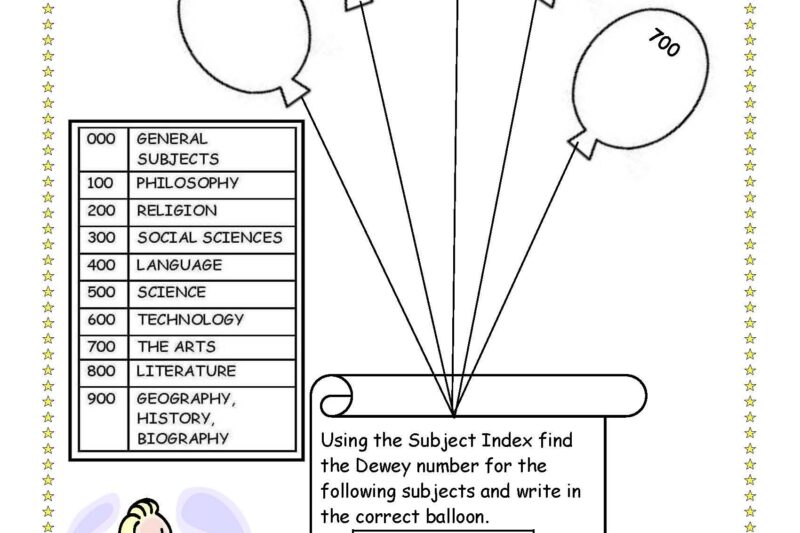Free Printable Library Skills Worksheets Pdf