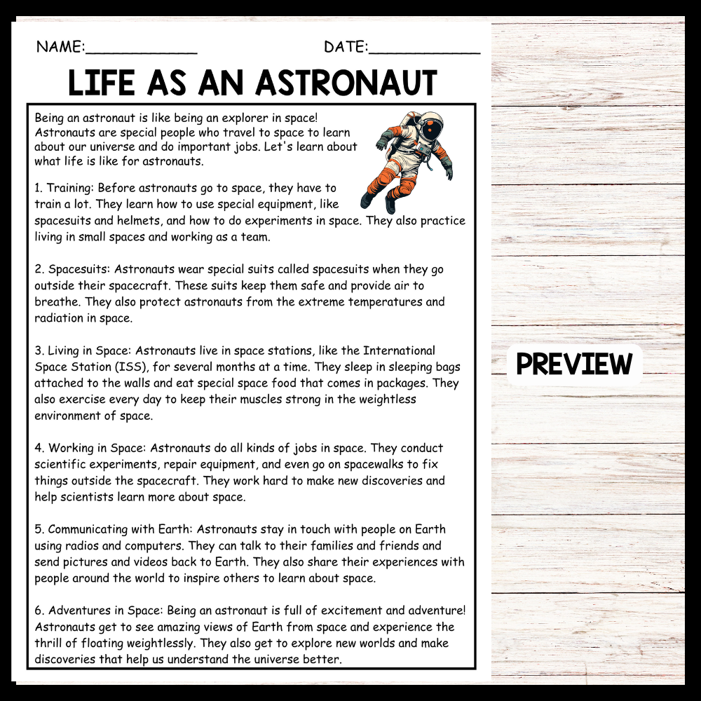 LIFE AS AN ASTRONAUT LIFE AS AN ASTRONAUT