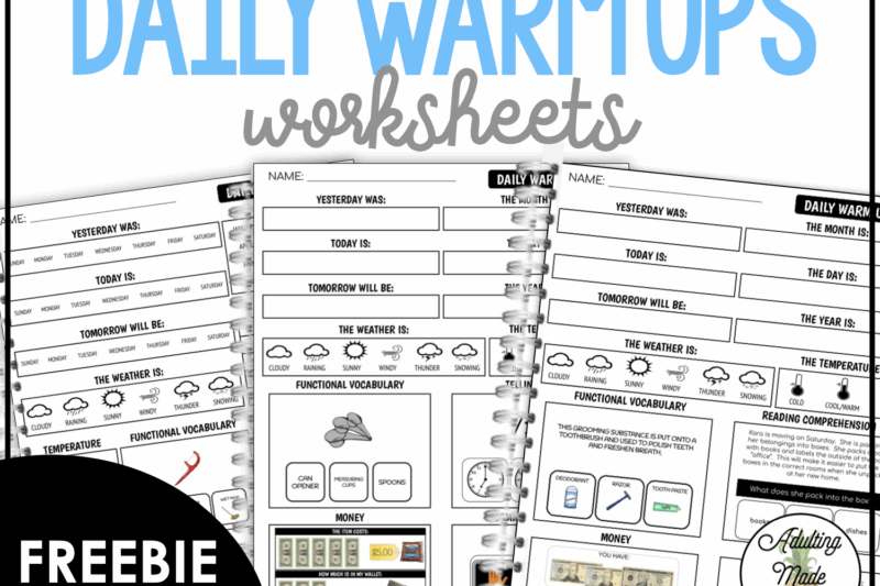 Free Printable Functional Math Worksheets