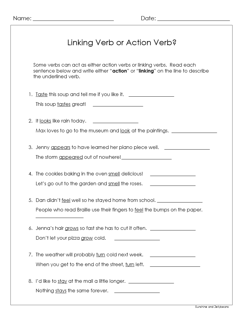Linking Verbs And Helping Verbs 5 Worksheets U0026 Answer Key Grades 3 4 Made By Teachers