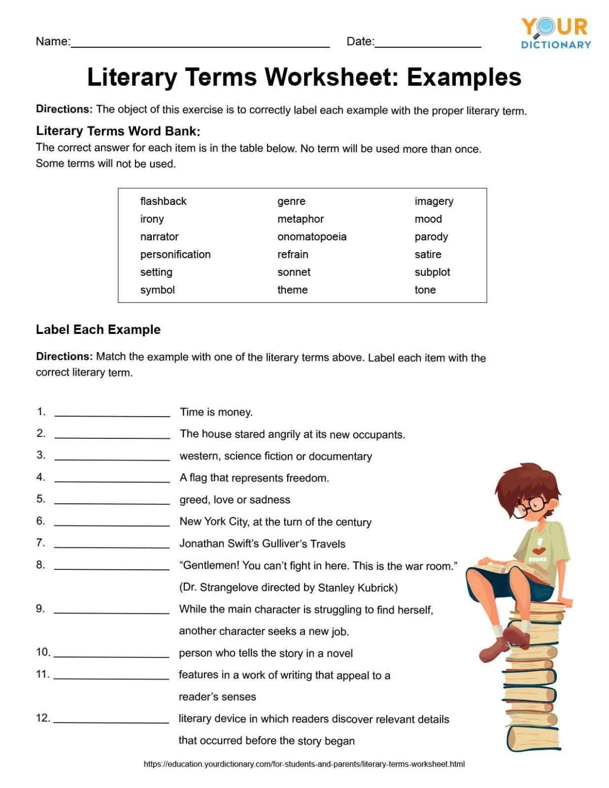 Literary Devices Worksheets Worksheets Worksheet Hero Literary Devices Worksheets Worksheets Worksheet Hero