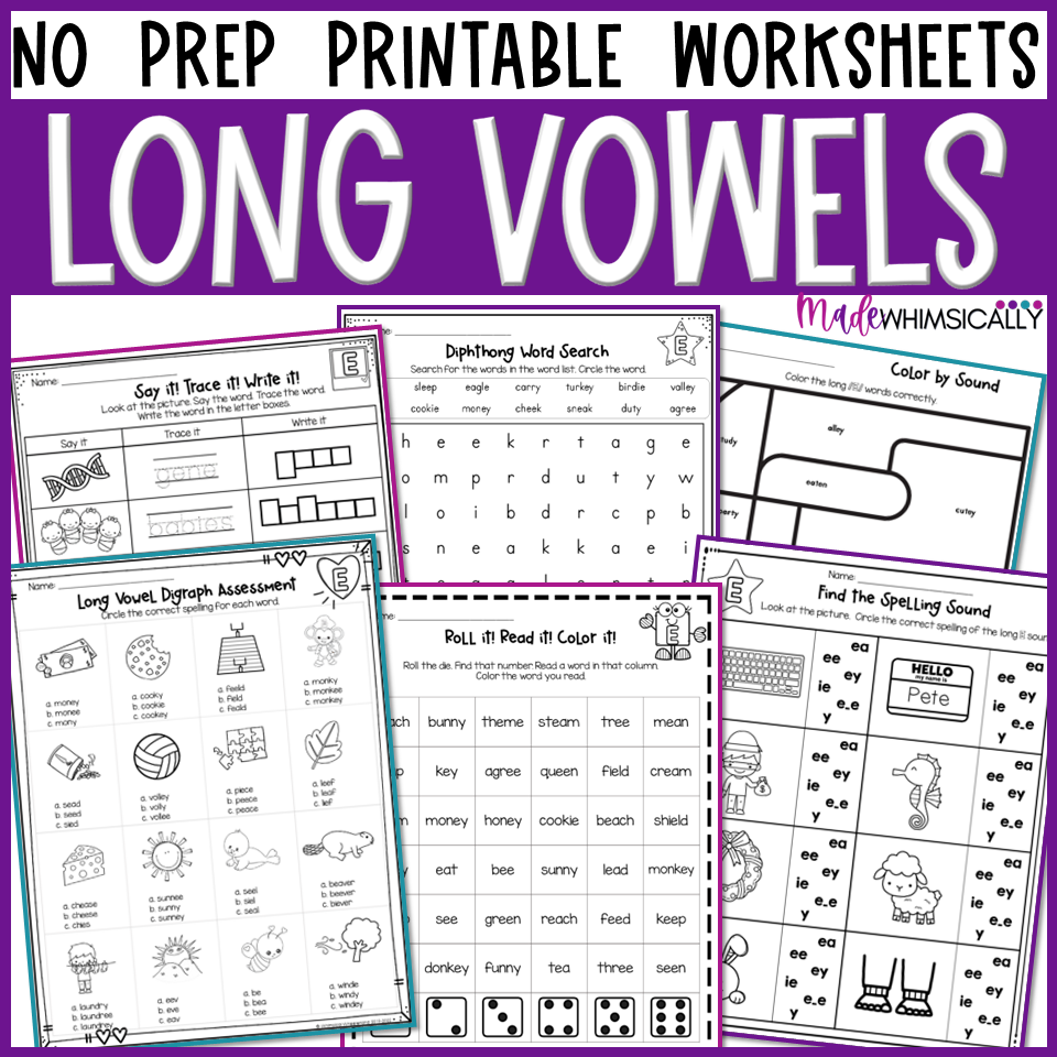 Free Printable Long Vowel Worksheet Free Printable Long Vowel Worksheet