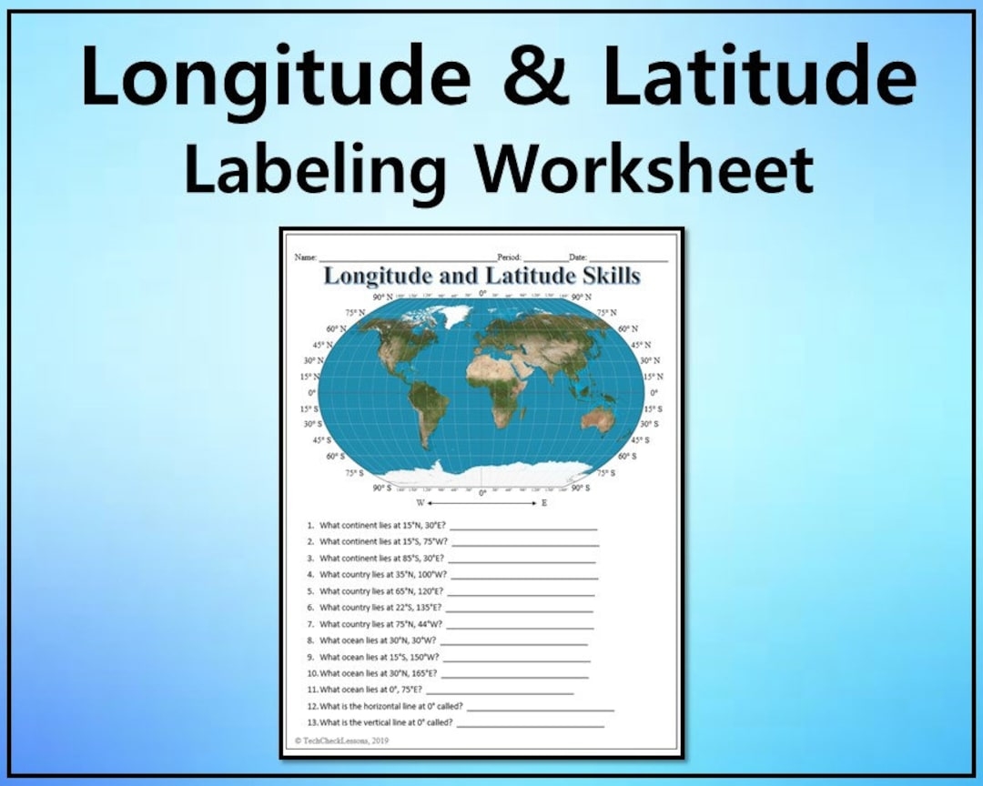 Free Printable Latitude And Longitude Worksheets